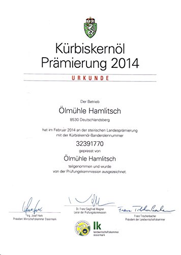 Ölmühle Hamlitsch Steirisches Kürbiskernöl g.g.A., 250 ml, 1er Pack (1 x 250 ml) - 4