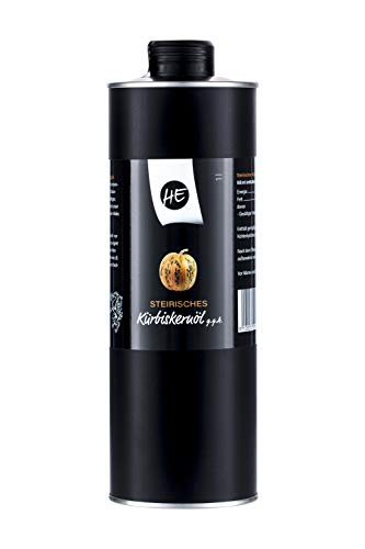 Steirisches Gourmet Kürbiskernöl | Kernöl g.g.A. in der Dose | kein Glas | Premium Qualität | hochdosiert | mildes Nussaroma | 100% vegan und kaltgepresst (1 l) - 1