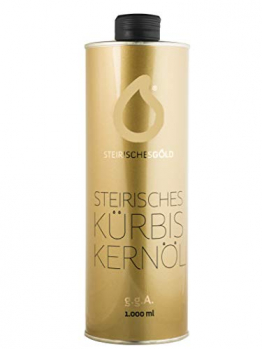 Steirisches Kürbiskernöl - Steirisches Gold, ungefiltert, traditionell, naturbelassenes 100% steirisches Kernöl g.g.A (1000ml) - 1