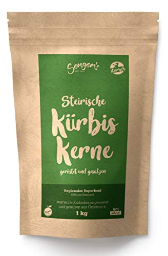 Steirische Kürbiskerne geröstet und gesalzen natürlich, vegan gesunde Knabber-Kerne 1kg - 1